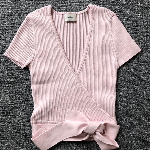 Wilfred Tops - Wilfred All Tied Up short sleeves wrap sweater.